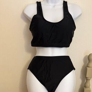 Black Women's Swimwear Set bikini.